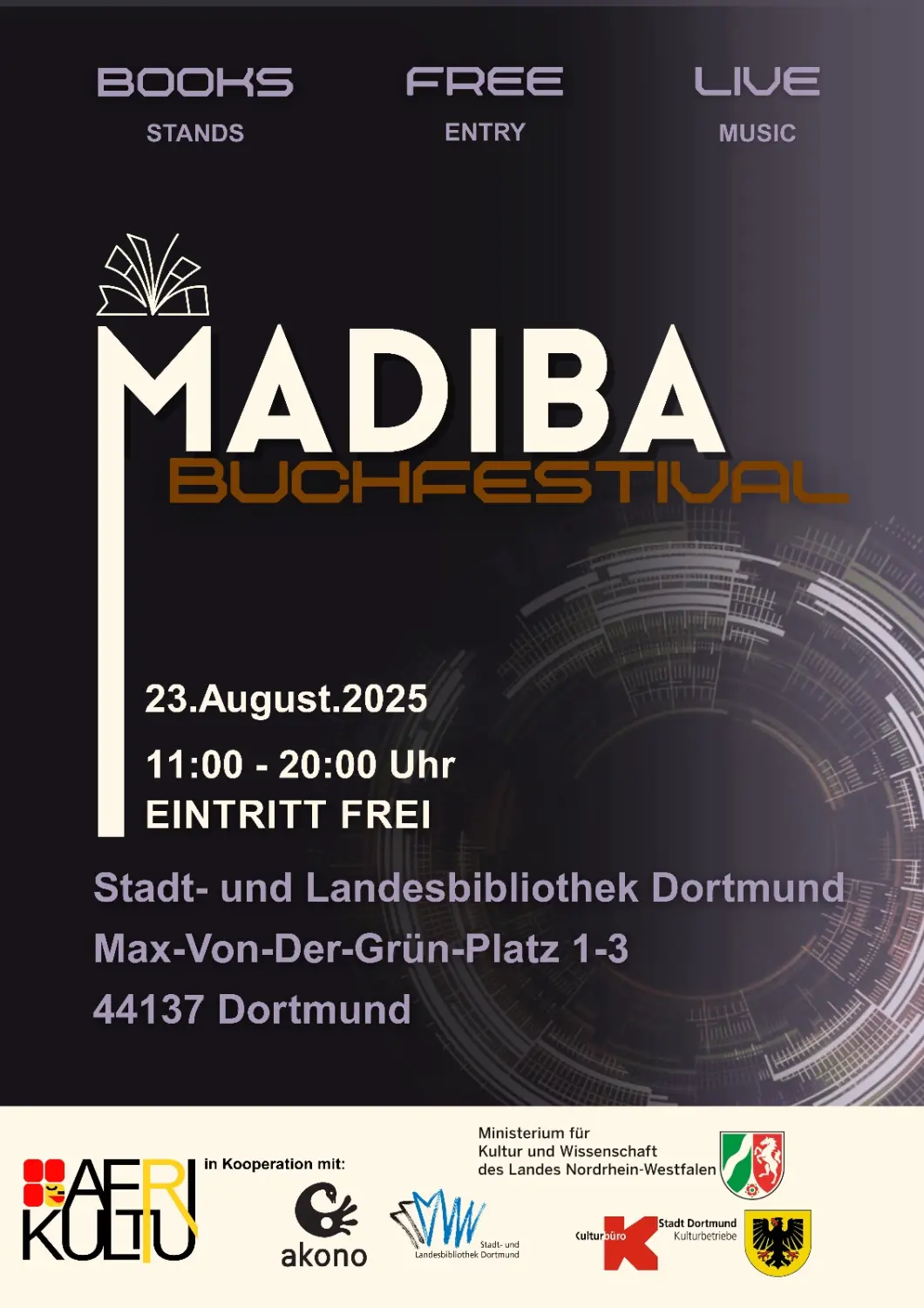 Flyer zur nächsten Veranstaltung von Afrikultur
